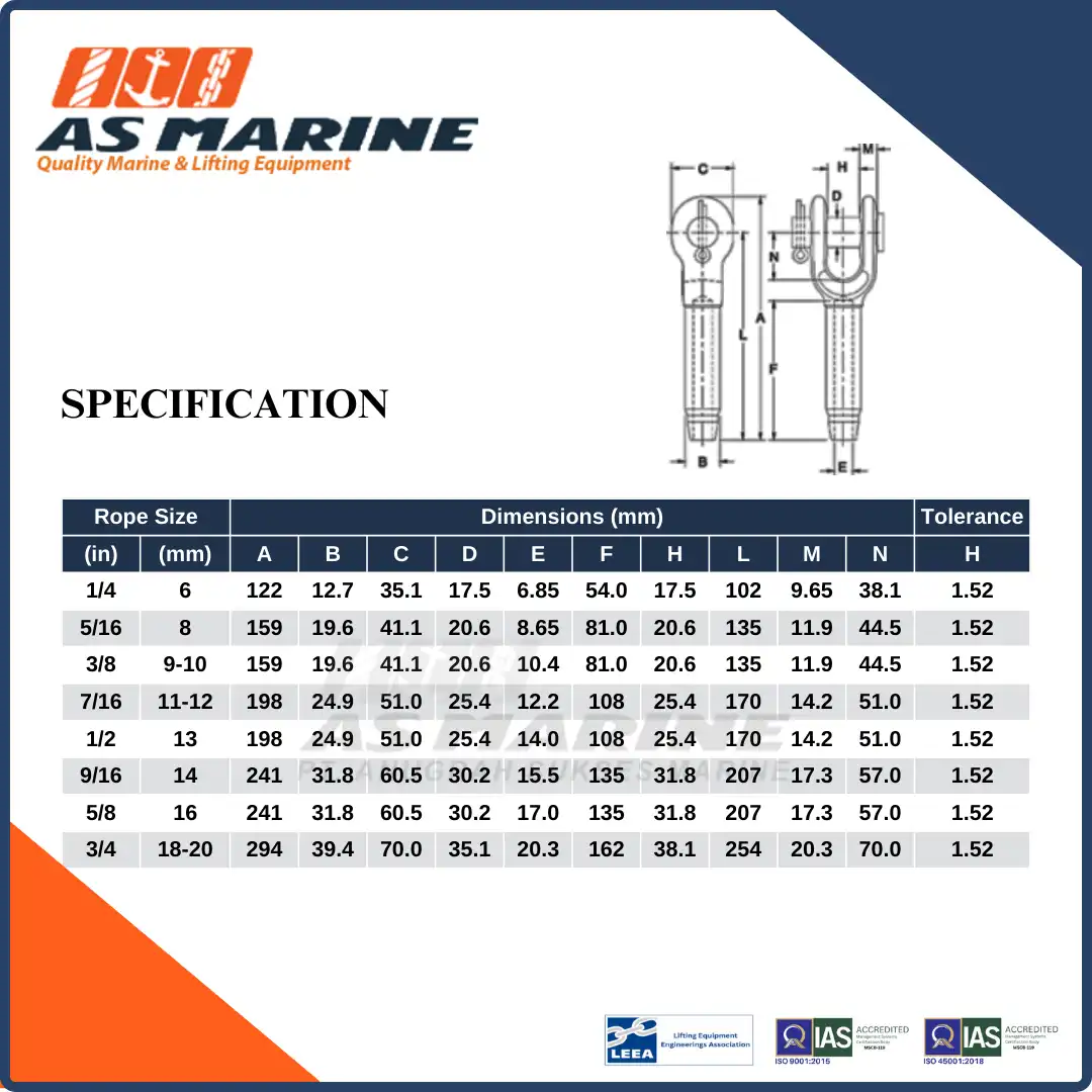 Specification S501 Crosby USA